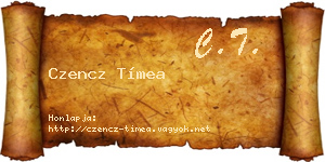 Czencz Tímea névjegykártya